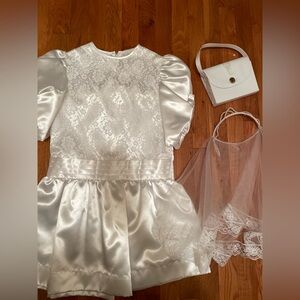 White Satin Dress for girls